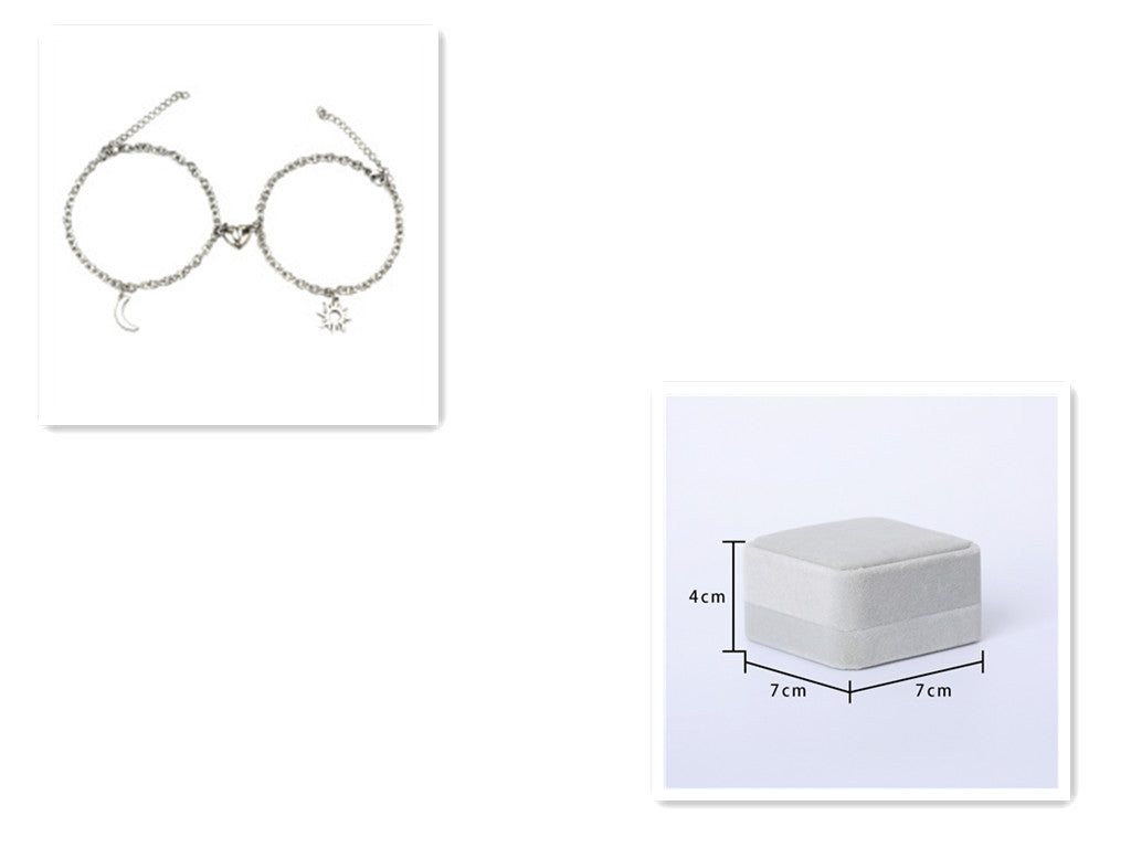 Magnet Attraction Stainless Steel Bracelets For Couples Men Women