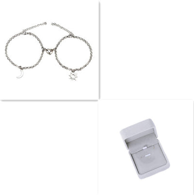 Magnet Attraction Stainless Steel Bracelets For Couples Men Women