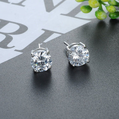 1 Pair Of Rose Gold Tone Citrine Royal Trip Jewelry Eternal Stud Earrings, Perfect Gift For Birthday, Christmas, Chinese New Year's Eve, Anniversary, Mother's Day - NeraVault