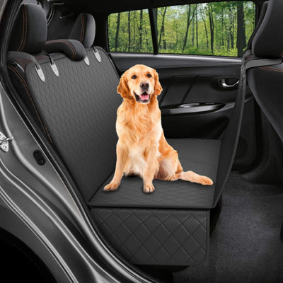 Dog Car Seat Cover & Mesh Pet Carrier Hammock – Safety Protector with Zippered Pocket for Travel