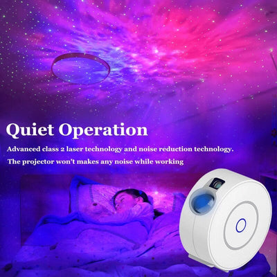 Sky Projector Lamp with advanced laser technology creating a serene night sky for peaceful sleep.