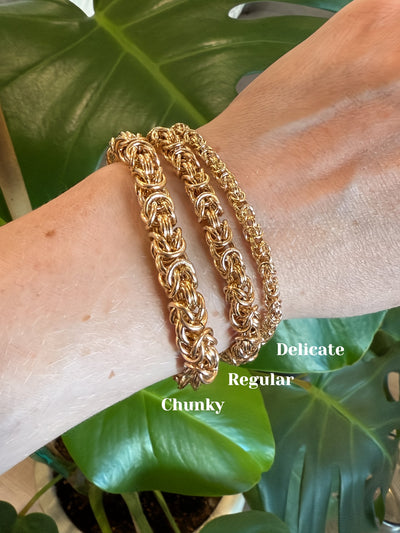 Delicate Byzantine Chainmaille Bracelet in 14K Gold Fill