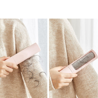 2-in-1 Reusable Pet Hair Remover Brush & Lint Roller – Portable Self-Cleaning Fur and Dust Tool