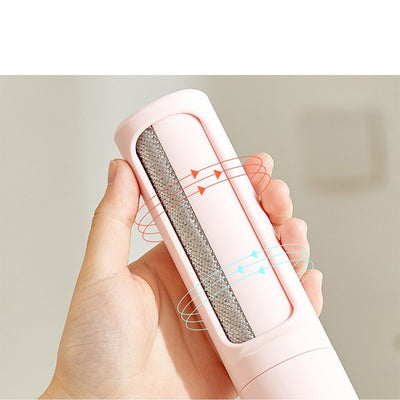 2-in-1 Reusable Pet Hair Remover Brush & Lint Roller – Portable Self-Cleaning Fur and Dust Tool