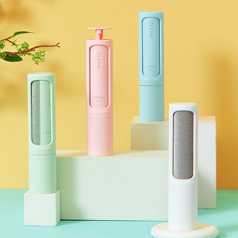 2-in-1 Reusable Pet Hair Remover Brush & Lint Roller – Portable Self-Cleaning Fur and Dust Tool