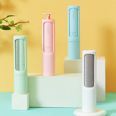 2-in-1 Reusable Pet Hair Remover Brush & Lint Roller – Portable Self-Cleaning Fur and Dust Tool