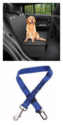 Dog Car Seat Cover & Mesh Pet Carrier Hammock – Safety Protector with Zippered Pocket for Travel