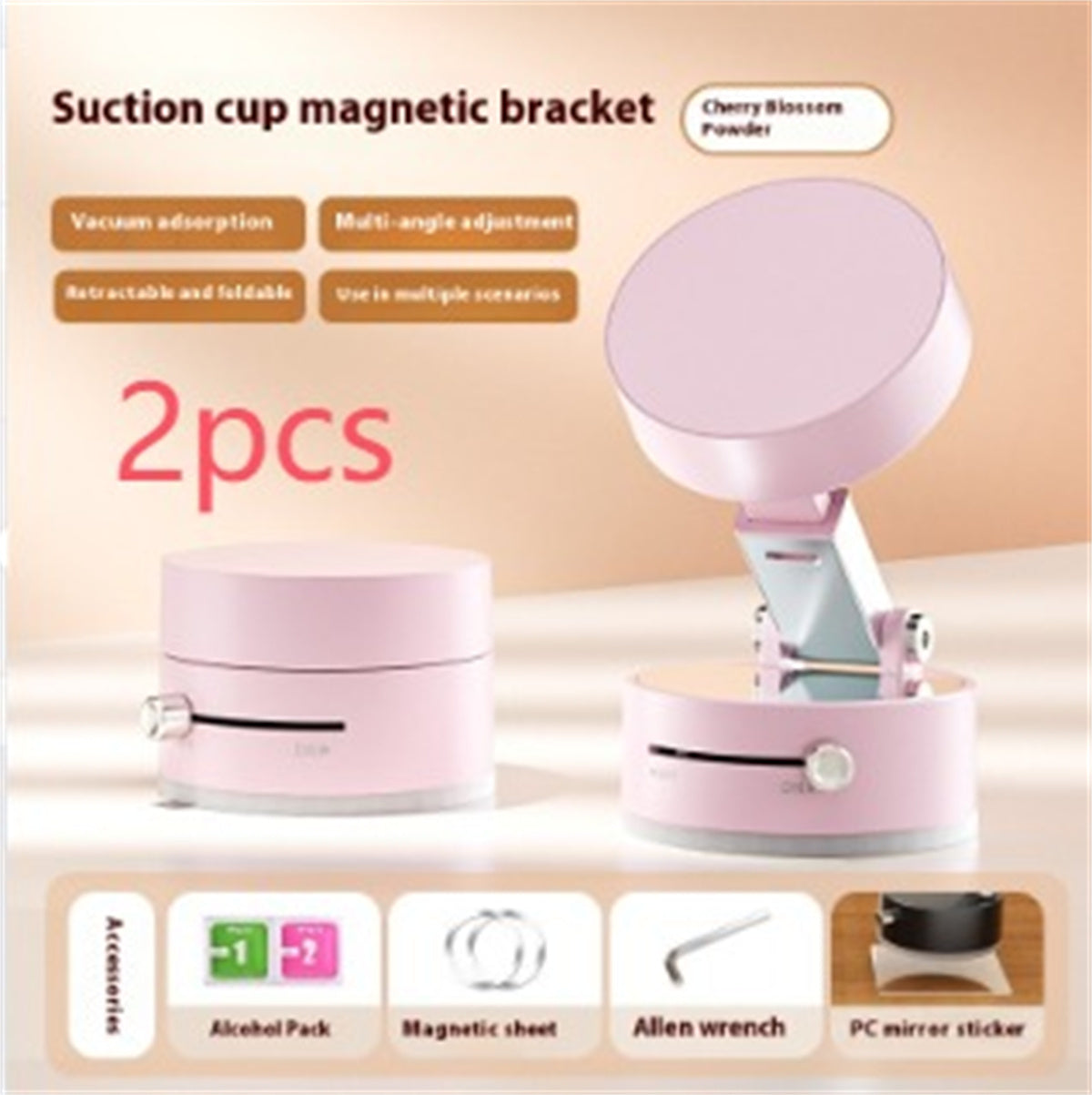 Foldable Magnetic Car Phone Holder with Suction Cup – Hands-Free Navigation Mount