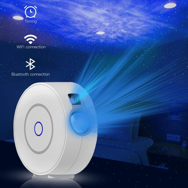 Sky Projector Lamp with advanced laser technology creating a serene night sky for peaceful sleep. Success Complete Complete