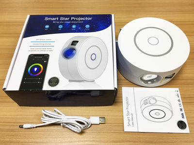 Sky Projector Lamp with advanced laser technology creating a serene night sky for peaceful sleep. Success Complete Complete