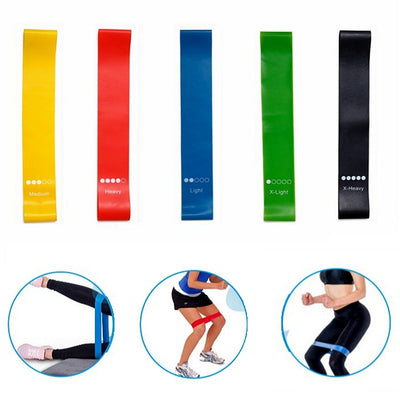 Yoga & Pilates Resistance Bands – 0.35mm to 1.1mm Elastic Fitness Training Bands for Indoor & Outdoor Use
