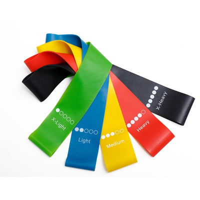 Yoga & Pilates Resistance Bands – 0.35mm to 1.1mm Elastic Fitness Training Bands for Indoor & Outdoor Use