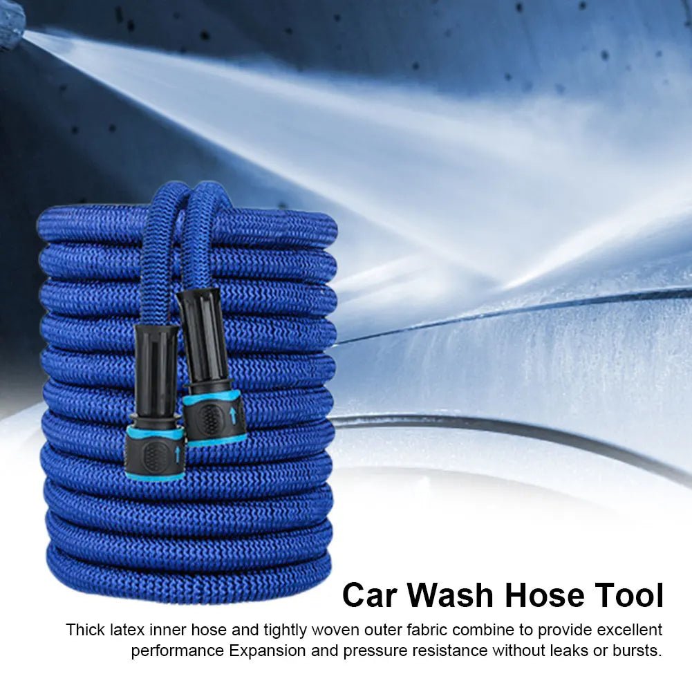 25FT - 100FT(after water injection) Expandable Magic Hose Suitable for 3/4 " 1/2" Faucets High - Pressure Car Wash Water Gun Hose - NeraVault