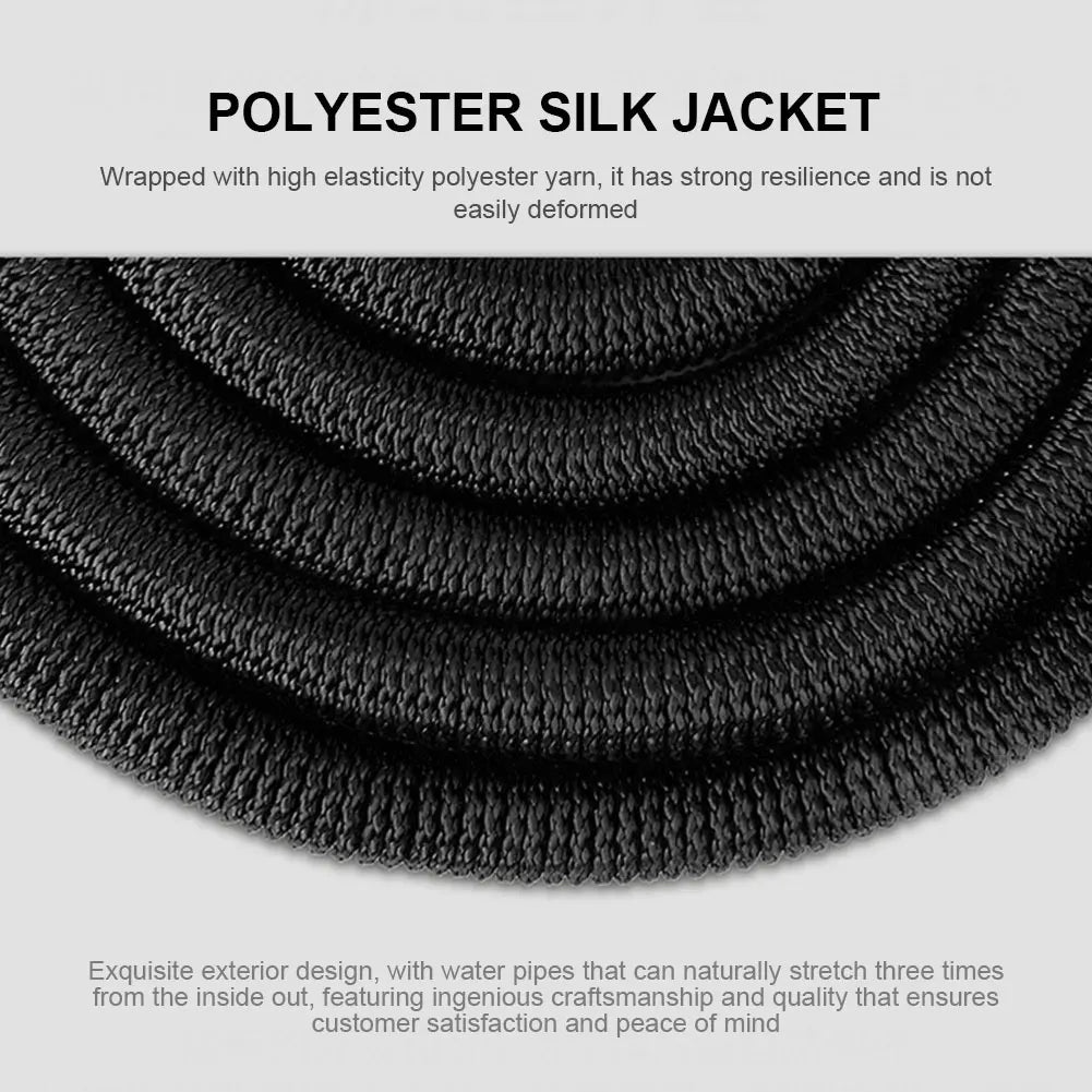 25FT - 100FT(after water injection) Expandable Magic Hose Suitable for 3/4 " 1/2" Faucets High - Pressure Car Wash Water Gun Hose - NeraVault