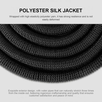 25FT - 100FT(after water injection) Expandable Magic Hose Suitable for 3/4 " 1/2" Faucets High - Pressure Car Wash Water Gun Hose - NeraVault