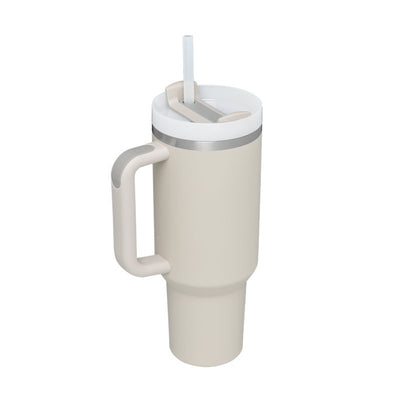 40oz Insulated Stainless Steel Tumbler with Handle, Straw & Spill-Proof Lid – Travel Mug for Car, Gym & Offic