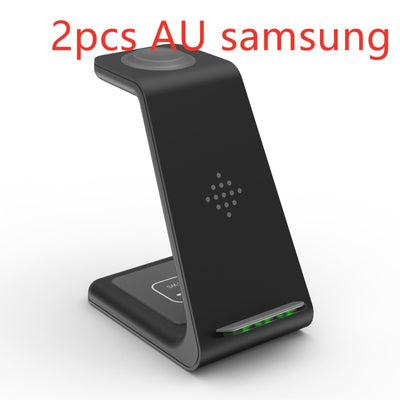 3 In 1 Fast Charging Station Wireless Charger Stand Wireless Quick Charge Dock For Phone Holder - NeraVault