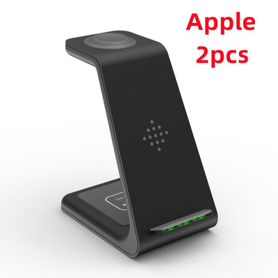 3 In 1 Fast Charging Station Wireless Charger Stand Wireless Quick Charge Dock For Phone Holder - NeraVault