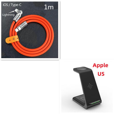 3 In 1 Fast Charging Station Wireless Charger Stand Wireless Quick Charge Dock For Phone Holder - NeraVault