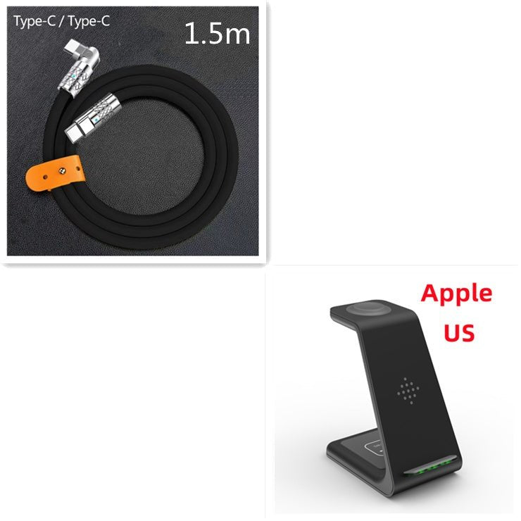3 In 1 Fast Charging Station Wireless Charger Stand Wireless Quick Charge Dock For Phone Holder - NeraVault