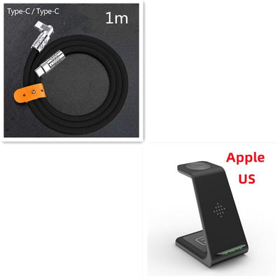 3 In 1 Fast Charging Station Wireless Charger Stand Wireless Quick Charge Dock For Phone Holder - NeraVault