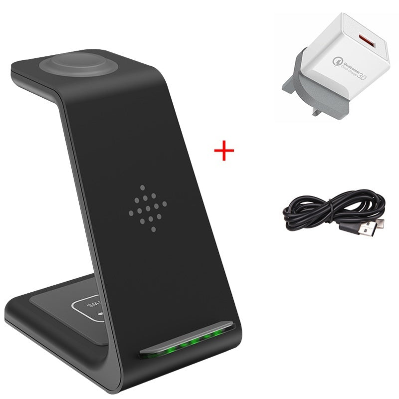 3 In 1 Fast Charging Station Wireless Charger Stand Wireless Quick Charge Dock For Phone Holder - NeraVault