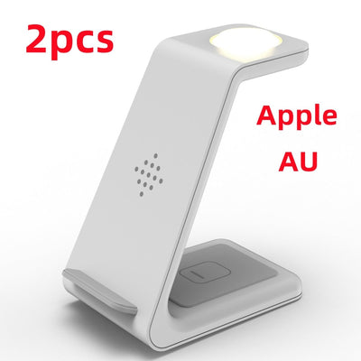 3 In 1 Fast Charging Station Wireless Charger Stand Wireless Quick Charge Dock For Phone Holder - NeraVault