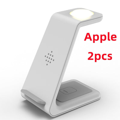 3 In 1 Fast Charging Station Wireless Charger Stand Wireless Quick Charge Dock For Phone Holder - NeraVault