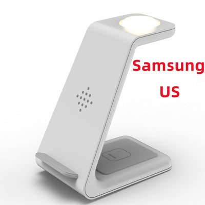 3 In 1 Fast Charging Station Wireless Charger Stand Wireless Quick Charge Dock For Phone Holder - NeraVault