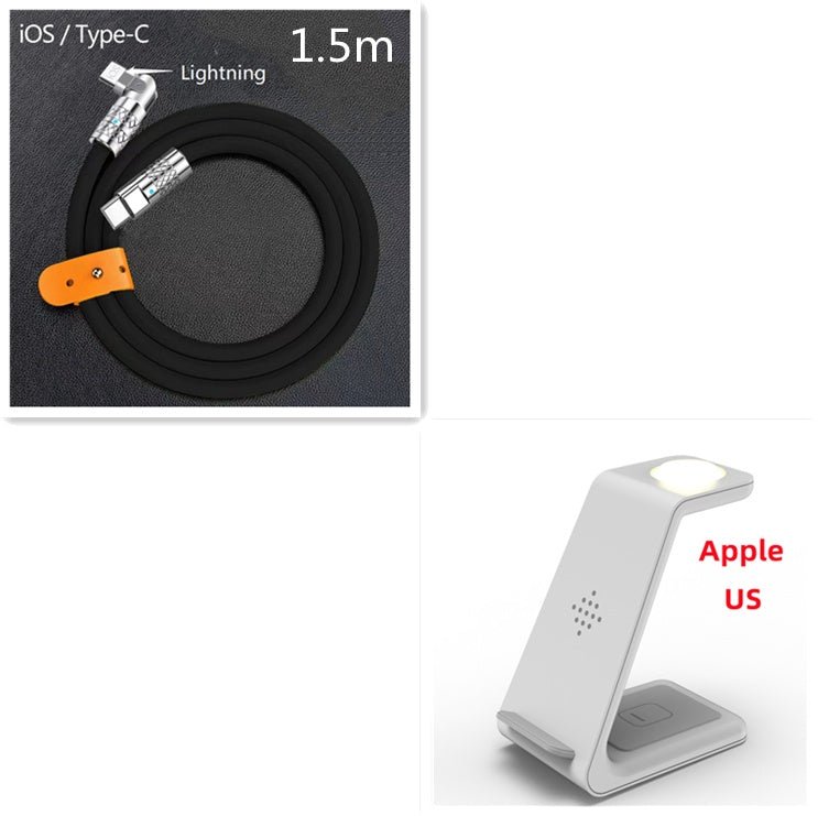 3 In 1 Fast Charging Station Wireless Charger Stand Wireless Quick Charge Dock For Phone Holder - NeraVault