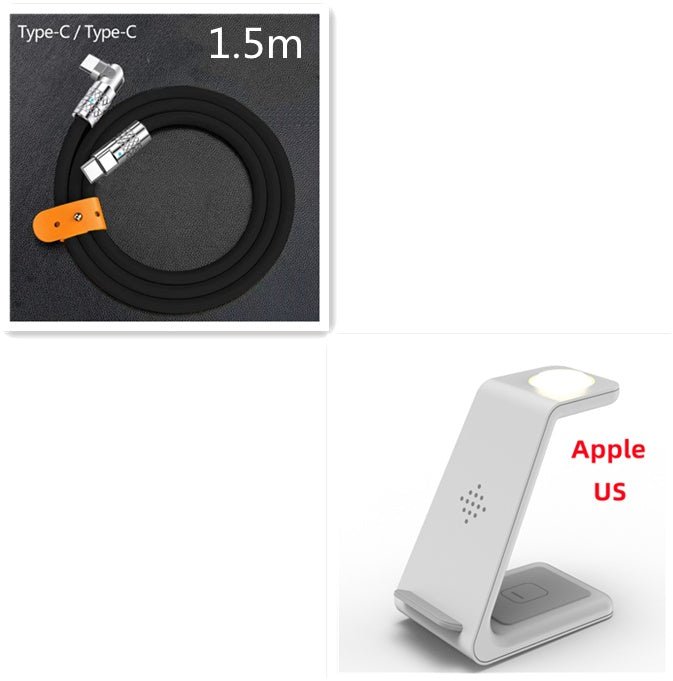 3 In 1 Fast Charging Station Wireless Charger Stand Wireless Quick Charge Dock For Phone Holder - NeraVault