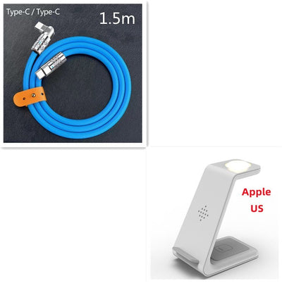 3 In 1 Fast Charging Station Wireless Charger Stand Wireless Quick Charge Dock For Phone Holder - NeraVault