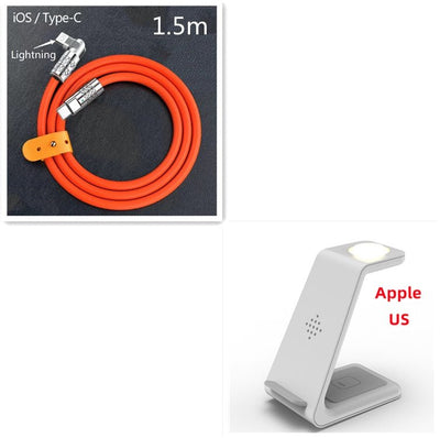 3 In 1 Fast Charging Station Wireless Charger Stand Wireless Quick Charge Dock For Phone Holder - NeraVault