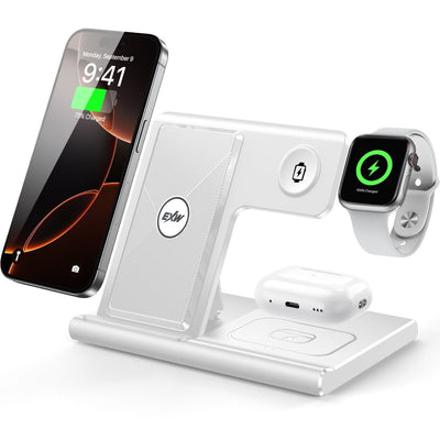 3 In 1 Wireless Charging Sation For Multiple Devices 15W Fast Charging Stand - NeraVault