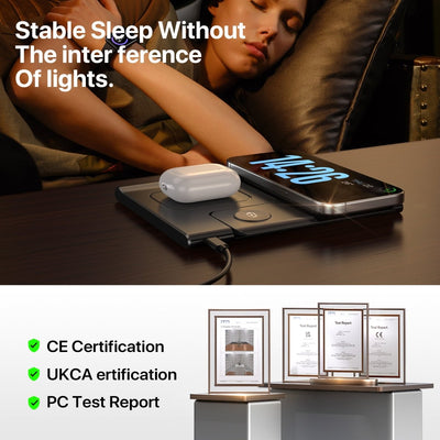 3 In 1 Wireless Charging Sation For Multiple Devices 15W Fast Charging Stand - NeraVault