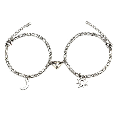 Magnet Attraction Stainless Steel Bracelets For Couples Men Women