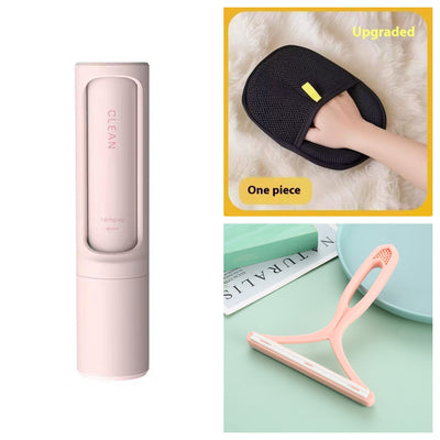 2-in-1 Reusable Pet Hair Remover Brush & Lint Roller – Portable Self-Cleaning Fur and Dust Tool