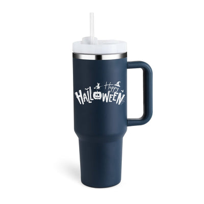 40 Oz Tumbler With Handle Straw Insulated, Stainless Steel Spill Proof Vacuum Coffee Cup Tumbler With Lid Tapered Mug Gifts For Valentine Lover Suitable For Car Gym Office Travel - NeraVault