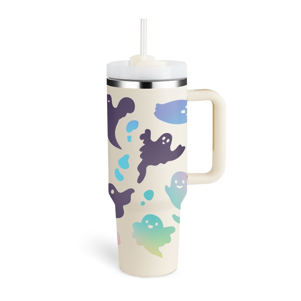 40 Oz Tumbler With Handle Straw Insulated, Stainless Steel Spill Proof Vacuum Coffee Cup Tumbler With Lid Tapered Mug Gifts For Valentine Lover Suitable For Car Gym Office Travel - NeraVault