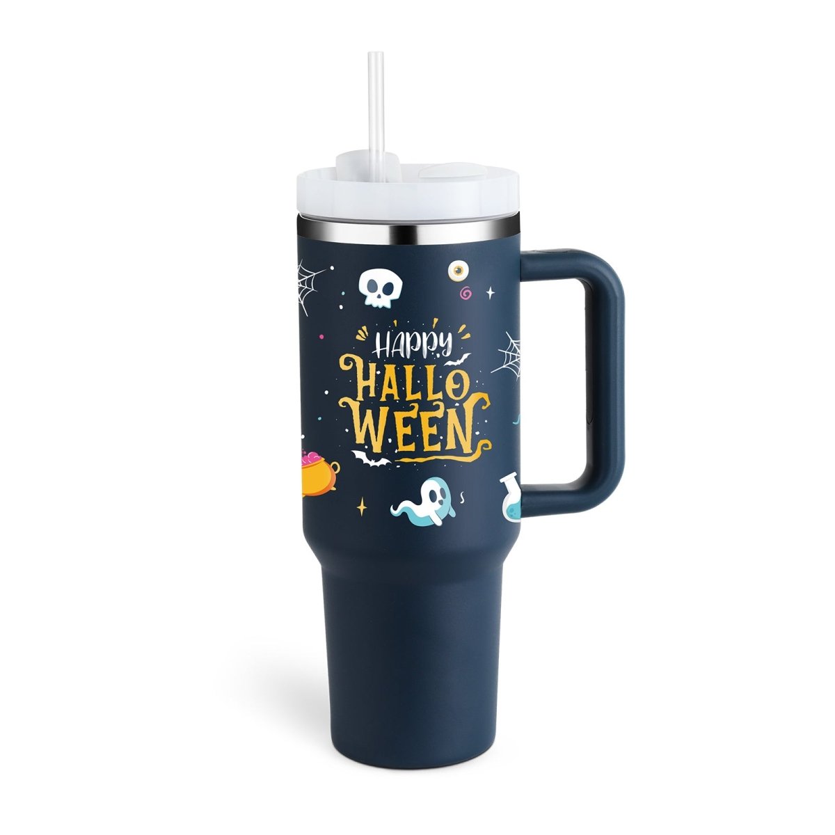 40 Oz Tumbler With Handle Straw Insulated, Stainless Steel Spill Proof Vacuum Coffee Cup Tumbler With Lid Tapered Mug Gifts For Valentine Lover Suitable For Car Gym Office Travel - NeraVault