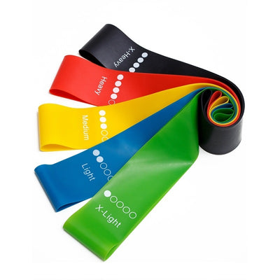 Yoga & Pilates Resistance Bands – 0.35mm to 1.1mm Elastic Fitness Training Bands for Indoor & Outdoor Use