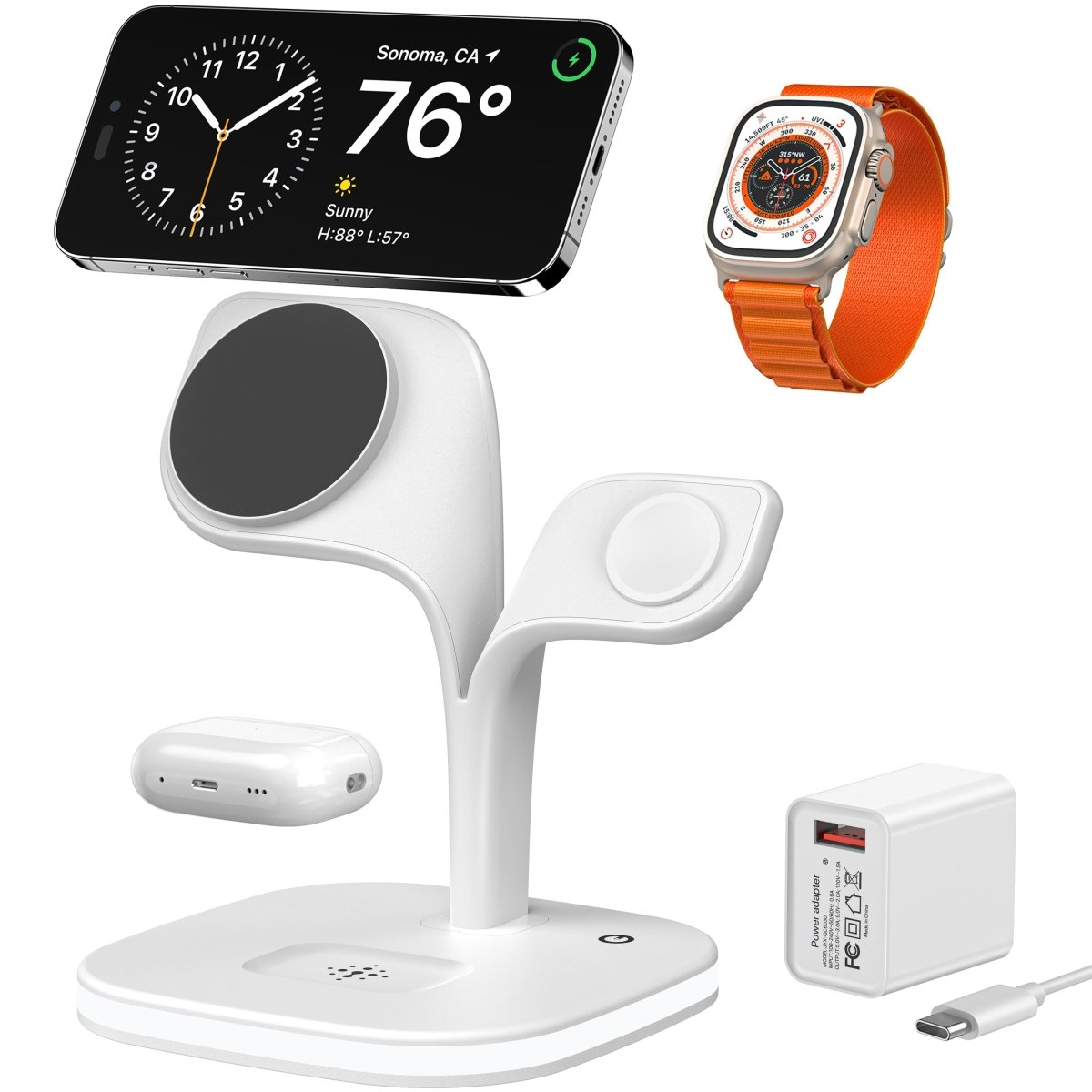 5 - in - 1 Magnetic Real Wireless Desktop Fast Charging Station For Multiple Devices - NeraVault