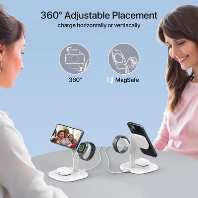 5 - in - 1 Magnetic Real Wireless Desktop Fast Charging Station For Multiple Devices - NeraVault