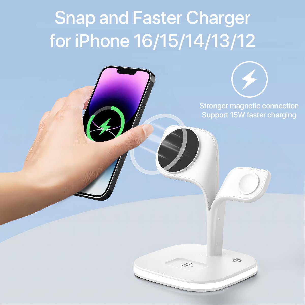 5 - in - 1 Magnetic Real Wireless Desktop Fast Charging Station For Multiple Devices - NeraVault