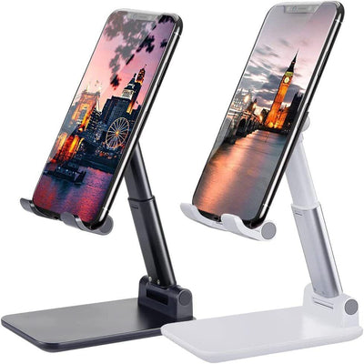 Foldable Desktop Stand for Mobile Phones and Tablets with Adjustable Support