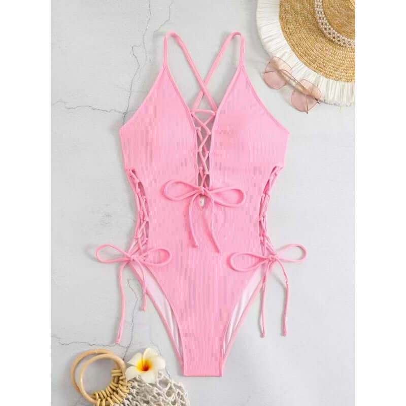 Sexy Backless Siamese Bikini Swimsuit
