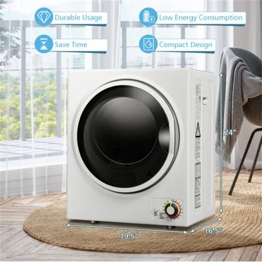 850W Compact Portable Clothes Dryer - 10 Lbs, For Apartments Dorms - NeraVault