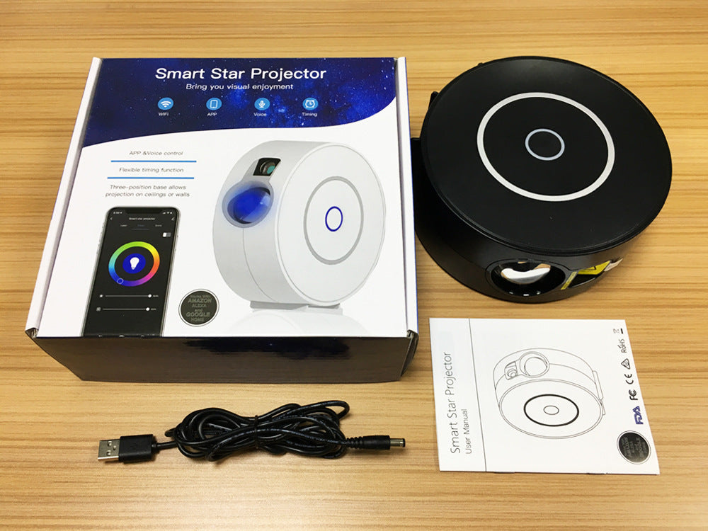 Sky Projector Lamp with advanced laser technology creating a serene night sky for peaceful sleep. Success Complete Complete