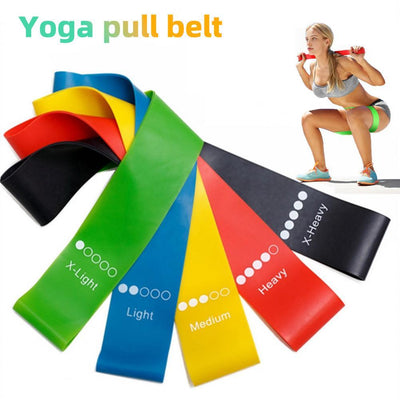 Yoga & Pilates Resistance Bands – 0.35mm to 1.1mm Elastic Fitness Training Bands for Indoor & Outdoor Use