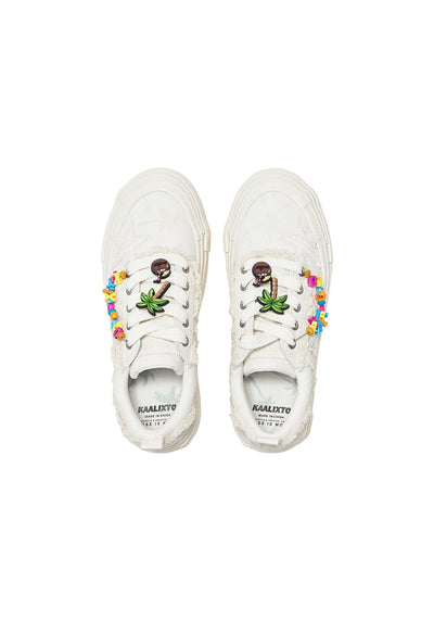 KAALIXTO--Retro Star Sneakers-West Lake Longjing Tea - Unisex